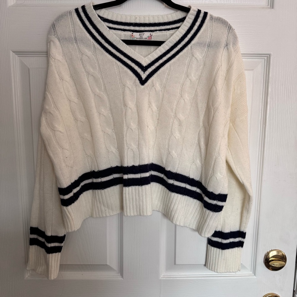 FCT with love X-Large Dark Blue and White Sweater
